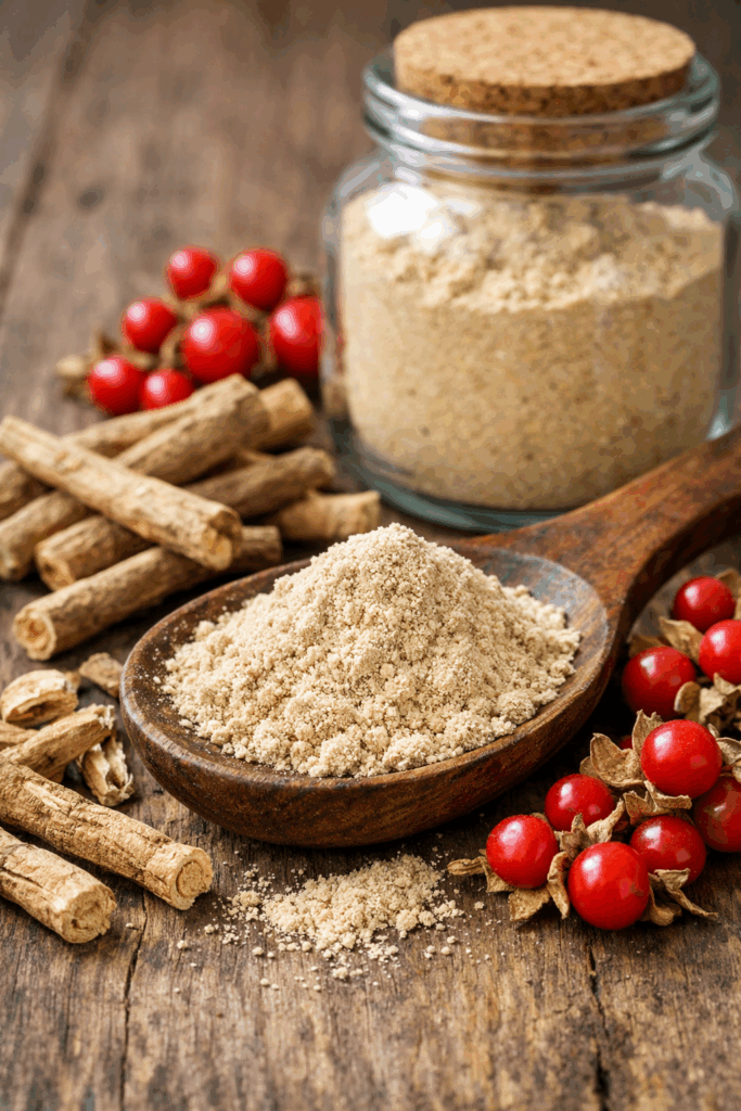Symbolbild: Ashwagandha-Wurzelpulver und getrock
Ashwagandha, auch bekannt als Schlafbeere oder indischer Ginseng, ist eine der mächtigsten Heilpflanzen der ayurvedischen Medizin. Diese Wurzel unterstützt den Körper bei Stress, verbessert die Regeneration und kann Athleten zu mehr Kraft und Ausdauer verhelfen. Als professioneller Fitness-Coach empfehle ich sie oft als natürlichen Booster für anspruchsvolle Trainingsperioden.
Was ist Ashwagandha genau?
Ashwagandha (Withania somnifera) wächst als immergrüner Strauch in trockenen Regionen Indiens, Afrikas und des Mittelmeerraums. Die Wurzel und seltener die Beeren werden seit über 3.000 Jahren in der traditionellen Medizin verwendet. Sie gilt als Adaptogen, das den Körper hilft, sich an Belastungen anzupassen – ideal für Fitness-Enthusiasten mit hohem Trainingsvolumen.
Die Wirkstoffe und chemische Zusammensetzung
Die Kraft von Ashwagandha stammt von einer Vielzahl bioaktiver Verbindungen. Zu den Hauptakteuren zählen Withanolide wie Withaferin A – steroidale Laktone mit hormonähnlicher Wirkung. Dazu kommen Withanolid-Glykoside (z. B. Sitoindoside und Withanoside), Alkaloide wie Isopelletierin sowie Flavonoide, Terpenoide, Saponine, Phenole und Gerbstoffe.
Übersicht der Schlüsselsubstanzen
| Stoffgruppe | Beispiele | Hauptfunktion |
|---|---|---|
| Withanolide | Withaferin A | Stressreduktion, Entzündungshemmung |
| Alkaloide | Anaferin, Isopelletierin | Neuroprotektion |
| Glykoside | Sitoindoside VII–X | Immunmodulation |
| Sekundärstoffe | Flavonoide, Phenole | Antioxidative Wirkung |
Diese Inhaltsstoffe wirken synergistisch und machen Ashwagandha zu einem vielseitigen Allrounder.
Wo findet man Ashwagandha in der Ernährung?
Ashwagandha kommt in herkömmlichen Nahrungsmitteln nicht natürlich vor – es ist keine Gewürzpflanze wie Kurkuma. Stattdessen wird sie als Pulver, Kapseln oder Extrakte supplementiert. Mische das Wurzelpulver in Smoothies, Joghurt oder Golden Milk für eine einfache Integration in den Alltag.
Bedarfsorientierte Tagesempfehlungen
Es gibt keine offizielle RDA, aber Studien und Praxisempfehlungen bieten klare Richtwerte. Starte konservativ und passe an deinen Bedarf an – abhängig von Stresslevel, Trainingsintensität und Körpergewicht.
Dosierungsempfehlungen im Detail
- Anfänger/Grundbedarf: 300 mg standardisierter Extrakt (1,5% Withanolide) abends.
- Stress & Schlaf: 300–600 mg täglich, aufgeteilt auf Morgen und Abend.
- Fitness & Muskelaufbau: 500–600 mg pro Tag, ideal 8 Wochen lang für merkliche Effekte auf Kraft und Regeneration.
- Traditionell (Pulver): 3–6 g Wurzelpulver.
Nimm es mit Fett (z. B. Milch oder Nussbutter), um die Bioverfügbarkeit zu steigern. Pausiere nach 8–12 Wochen für 2–4 Wochen, um Toleranz zu vermeiden.
Vorteile für Fitness-Athleten
Ashwagandha senkt Cortisolspiegel, verbessert Schlafqualität und fördert Muskelwachstum. Studien zeigen Zuwächse bei Bankdrücken und Beinpresse um bis zu 20%, mehr Muskelmasse und schnellere Erholung. Es balanciert Hormone, steigert Testosteron bei Männern leicht und unterstützt die Schilddrüse.
Risiken und wen es meiden sollte
Bei Überdosierung drohen Magenprobleme, Müdigkeit oder selten Leberbelastung. Schwangere, Stillende, Menschen mit Autoimmunerkrankungen, Schilddrüsenproblemen oder Leberleiden sollten es lassen. Kombiniere nicht mit Sedativa, Blutdrucksenkern oder Immunsuppressiva – lass dich ärztlich beraten.
Praktische Tipps für den Einstieg
- Wähle standardisierte Extrakte wie KSM-66 für beste Qualität.
- Tracke deinen Fortschritt: Schlaf, Stimmung, Kraftwerte.
- Integriere in deinen Stack mit Rhodiola oder Magnesium für Synergien.
Ashwagandha ist kein Wundermittel, aber ein starker Verbündeter für nachhaltige Fitness-Ziele. Probiere es aus und spüre den Unterschied!
Rückfrage
Eigene Erfahrung zu diesem Thema?
Wenn Du etwas ergänzen möchtest oder eine Frage zu diesem Beitrag hast, schreib uns direkt. Sinnvolle Hinweise können später redaktionell in den Beitrag einfließen.
Zum Beitrag schreiben →![Ashwagandha: Der adaptogene Superheld für Fitness und Stressbewältigung